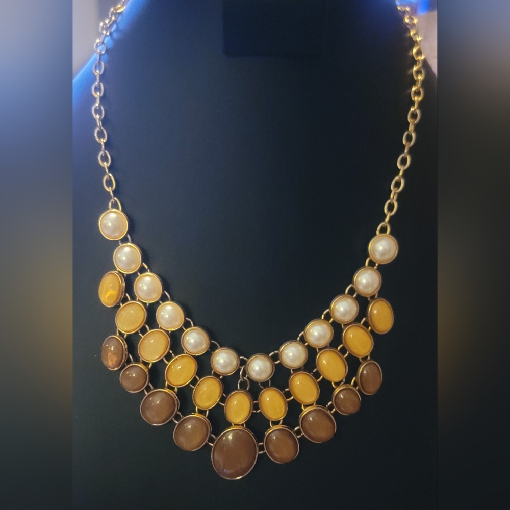 Michael Kors Gold and Brown Necklace